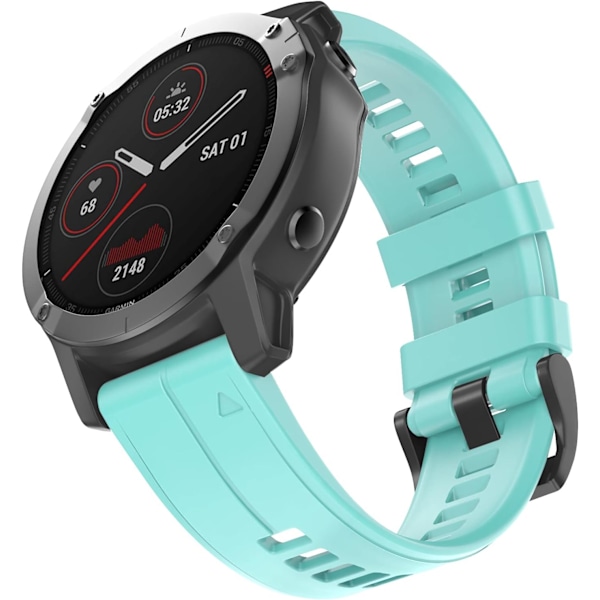 QuickFit silikoneurrem - Udskiftningsrem til Fenix 5 Plus, Fenix 6/7, Forerunner 935/945 og mere