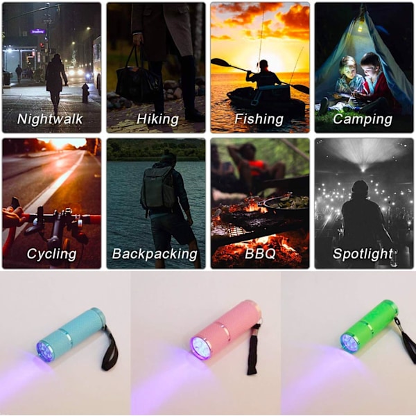 4-pack LED-ficklampor, små glödlampor, mini-LED