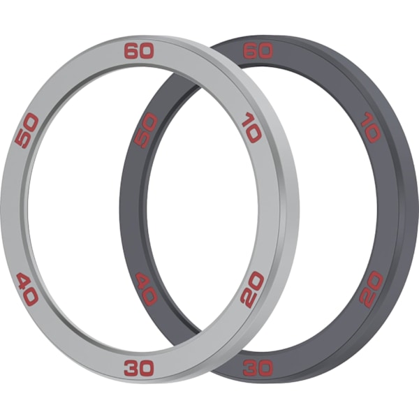 Bezelring Kompatibel med Nothing by CMF Watch Pro 2 Bezel Självhäftande Skydd Anti-Repor Metall Skyddsram Fodral Loop (GråRöd&SilverRöd) Gr