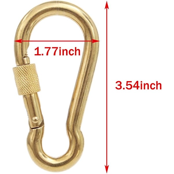 Låsbare karabinhager. Heavy Duty karabinhage. 316 rustfrit stål skrue