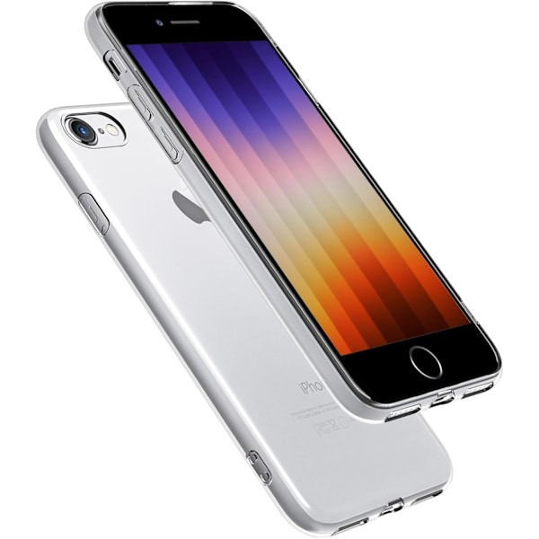 iPhone SE Kotelo 2022/3./2020/2. sukupolvi, iPhone 8/iPhone 7 Kirkas Kotelo, Pehmeä TPU Ohut Läpinäkyvä Puskuri Puhelinkuori A-Kirkas