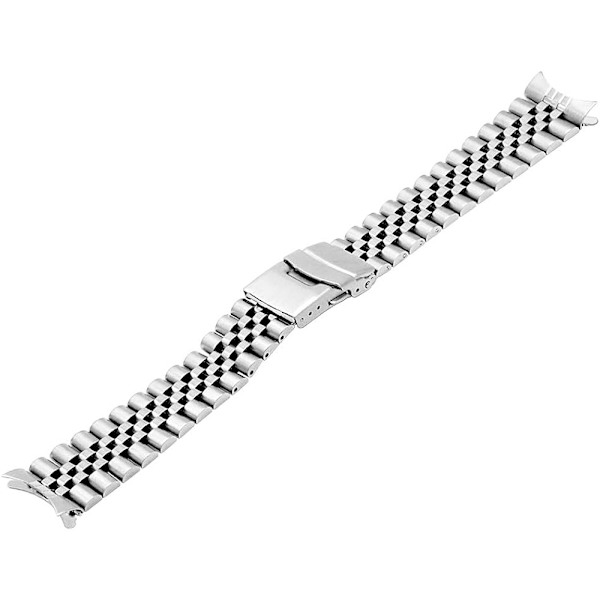 Rostfritt stål böjda ändar avsmalnande 20/22/23/24/Metall klockarmband