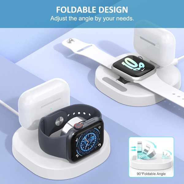 2 i 1 trådløs oplader til Apple Watch