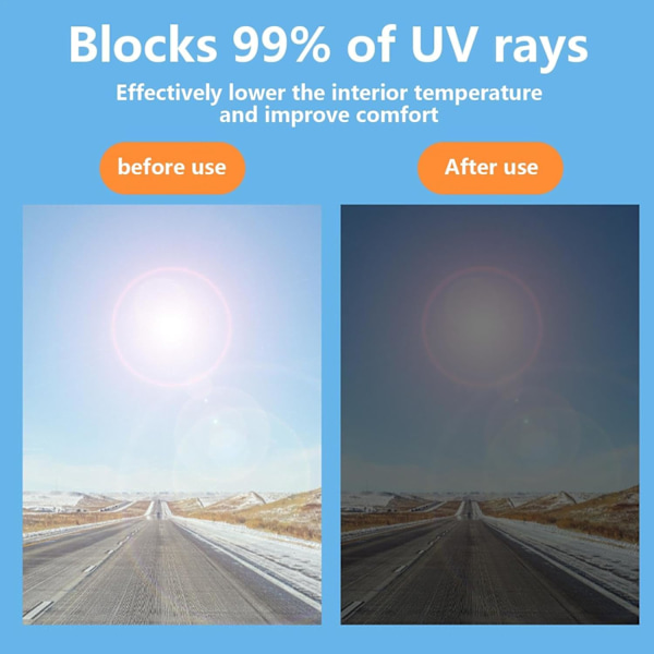 Hopfällbart solskydd för framrutan - Sugkopp lastbil vindruta Anti-UV solskydd, transparent fönster solskydd för roadtrip passagerarskydd för