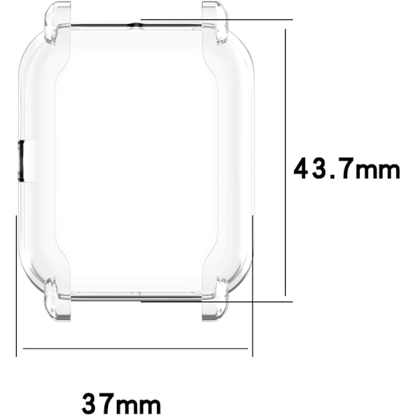 (3-pack) Skärmskyddsfodral Kompatibla med Amazfit GTS 4 Mini/Bip U Pro/Bip S/Bip Lite/Bip 1S Klocka, Mjukt Färgat TPU Stötsäkert Skydd Slim Guard
