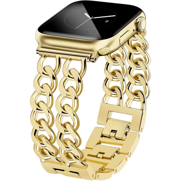 42mm Blød Fleksibel TPU Case og Metalremme Kompatible med Apple Watch Series 3/2/1, Guld