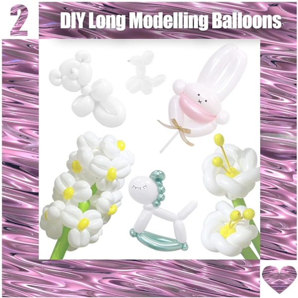 100 stk lange balloner vridbare balloner DIY 260 latex ballon lang