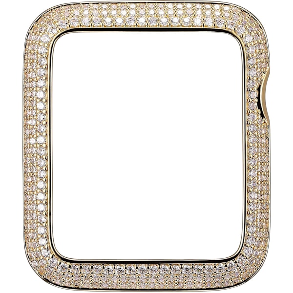 Triple Halo Beskyttende Smykkeskrin i Gult Guld til Apple Watch Series 1, 2, 3, 4, 5 Enheder - 38mm