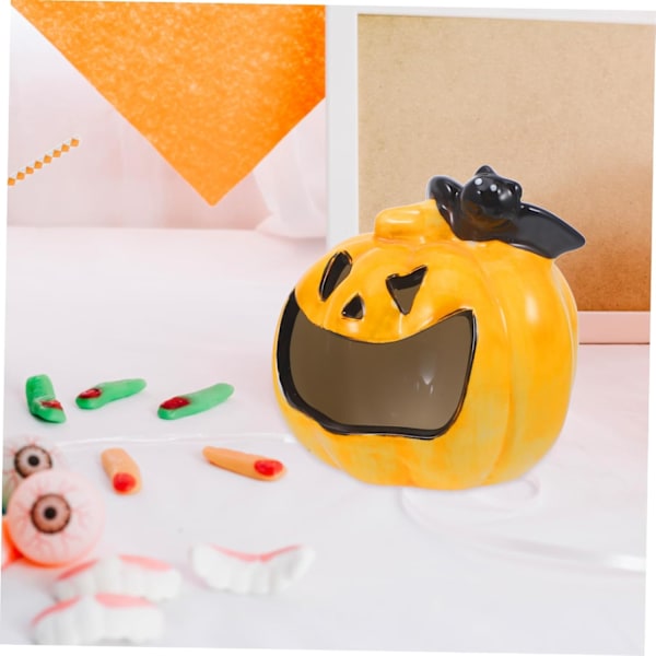 Sømløs Halloween Sorte Blomster med Græskar på Røde Cigaretter Rygere Glas Askebæger, Bærbar Cigar Askebakke Holder Rund Etui til Hjem Soveværelse