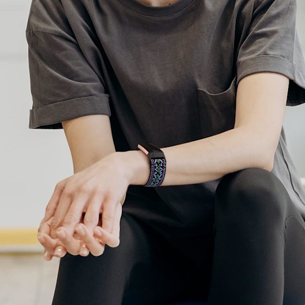 Stretchiga nylonremmar för Fitbit Charge 3/4 - 2-pack