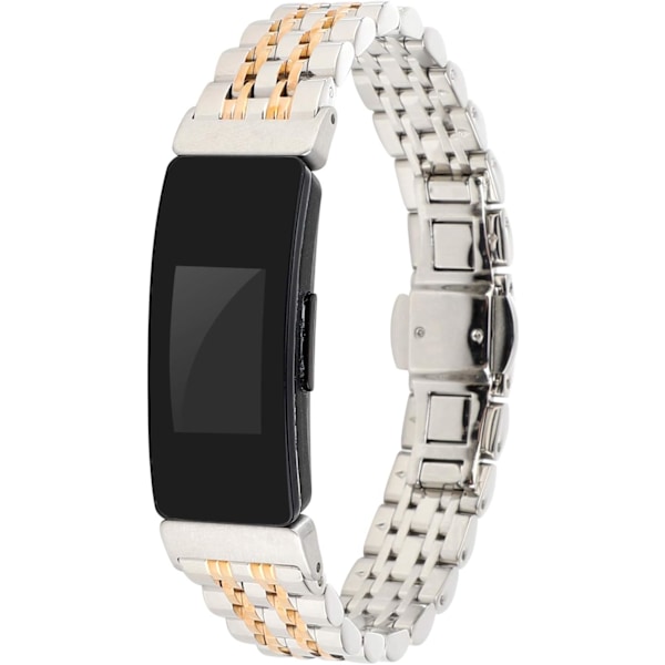 Metal Rustfrit Stål Justerbar Udskiftning Business Armbånd til Inspire 2 Fitness Tracker