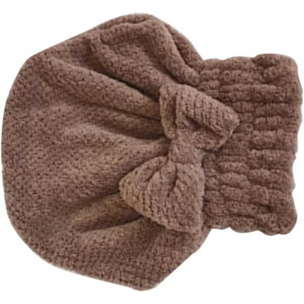 Coral Fleece Mössa - Snabbtorkande Prinsessmössa med Vattenabsorptionsfunktion