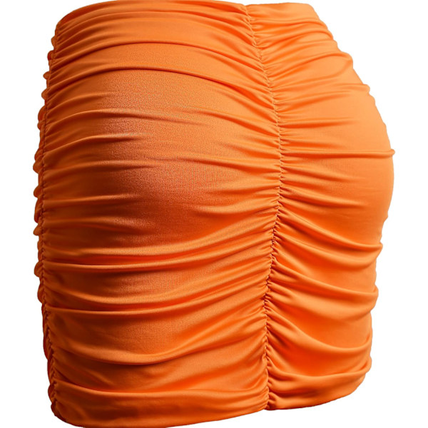 Kvinners Sexy Skjørt Høy Midje Solid Ruched Mini Club Skjørt