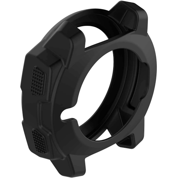 Kompatible Silikone Beskyttelsescovere Anti-Ridse Bezel Beskytter Erstatning til Garmin Instinct, Instinct Solar Smartwatch (Sort-3 Pakker) Bla