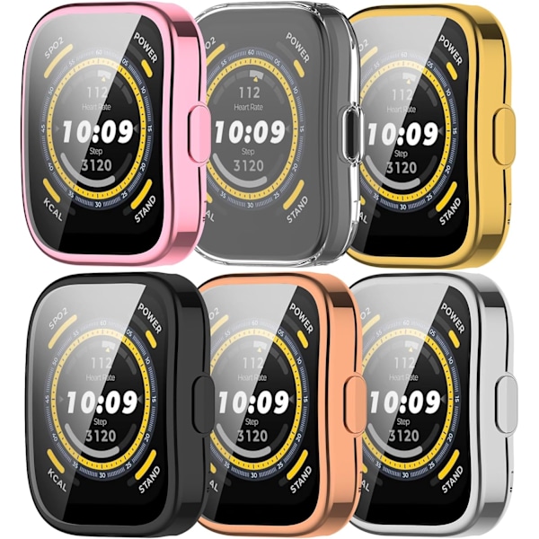Myke TPU-deksler beregnet for Amazfit Bip 5 Deksel Skjermbeskytter Full Beskyttelse Urskivedeksel for Amazfit Bip 5 Smartklokke 1.91 tommer (Ikke for Bip3/B