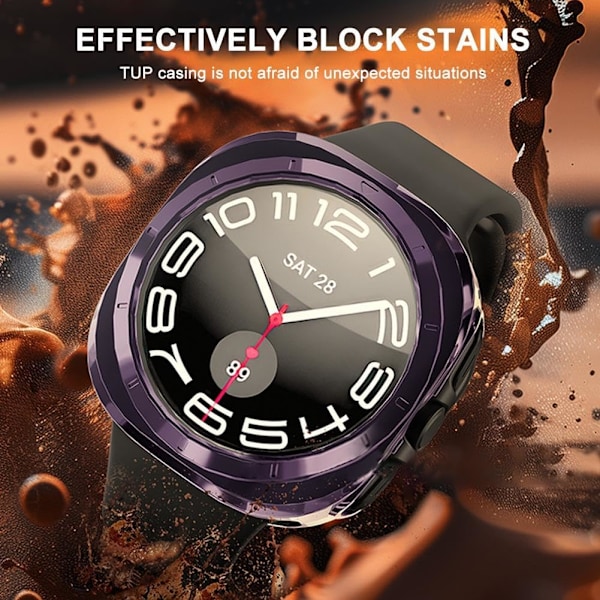 Skal Kompatibelt med 2024 Galaxy Watch 7 Ultra 47mm, Mjukt TPU Stötfångarskydd, Ihåligt TPU Klockskal, Anti-Repskydd, för 2024 Galax