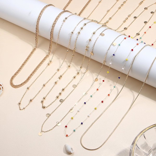 18K guldpläterade midjekedjor Body Chain för kvinnor Bikini