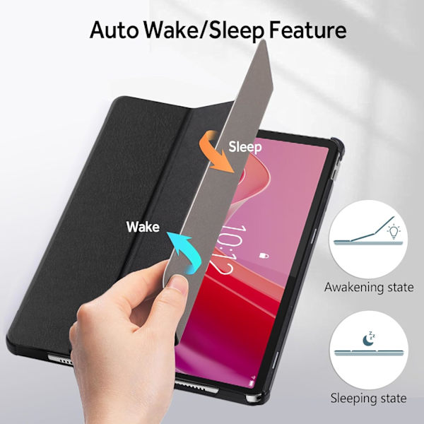 Etui kompatibel med Lenovo Tab M11 11\", Smart magnetisk stander lædercover med automatisk vækning/dvale