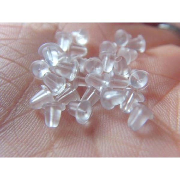 3mm usynlige plastøredobber tomme stifter stud små hode funn (200 stk/100 par)