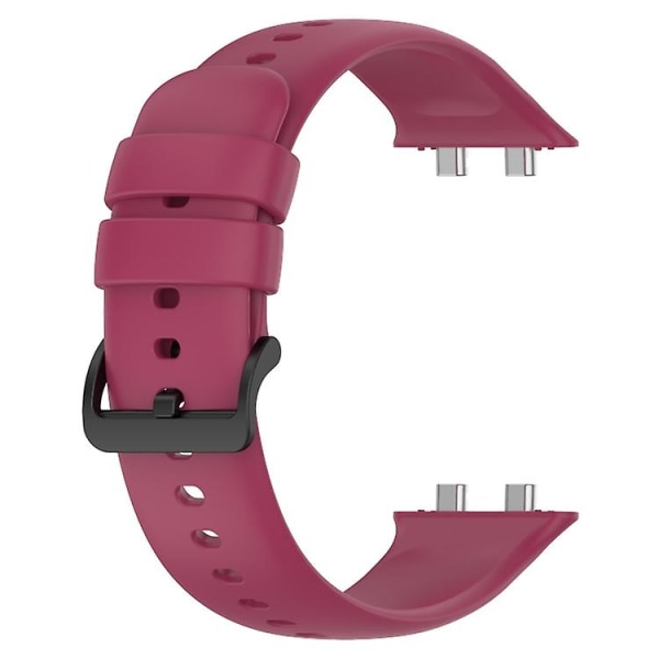 För Oppo Watch 3 Pro Solid Color Soft Silicone Watch Band YDX Wine Red