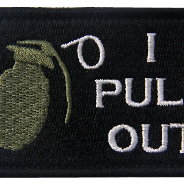 Taktisk I Pull Out Rolig Militär Patch Broderad Applikation Armé Morale Hook & Loop Emblem