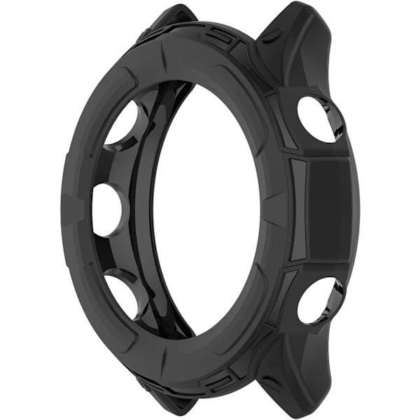 Kompatibel med Garmin Forerunner 255S Beskyttelsesetui, Smartwatch TPU Beskyttelsesetui Skærmbeskytter Sort