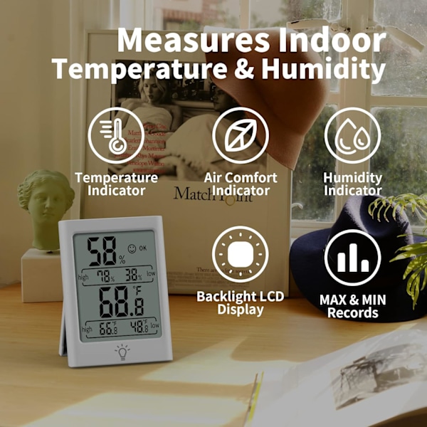 2,7 Indendørs digitalt termometer temperaturmåler