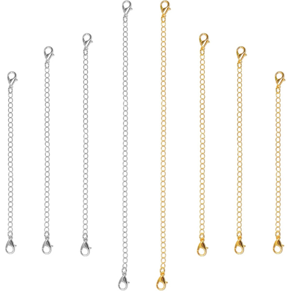 Halsbandförlängare Armbandförlängare - 4 olika längder, guld- och silverpläterade