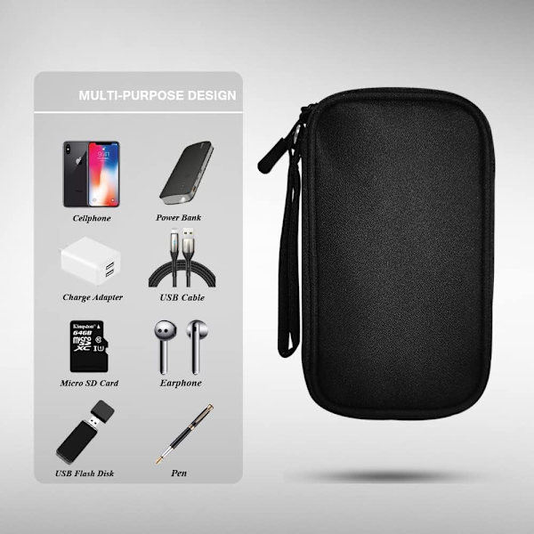 Elektronisk Organizer Veske Etui Lomme Kabellader