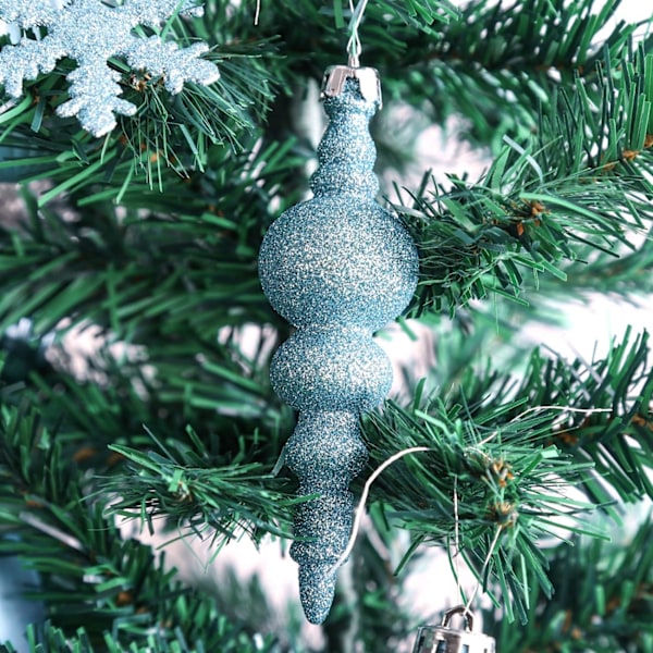 60st Blå Julgranskulor Ornament Set Osplitterbar Jul Bling-Bling