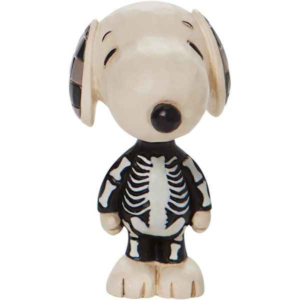 Enesco Peanuts av Jim Shore     Kollektion Snoopy klädd som ett skelett Miniatyrfigur - Hartshandgjord målad samlarobjekt Peanuts