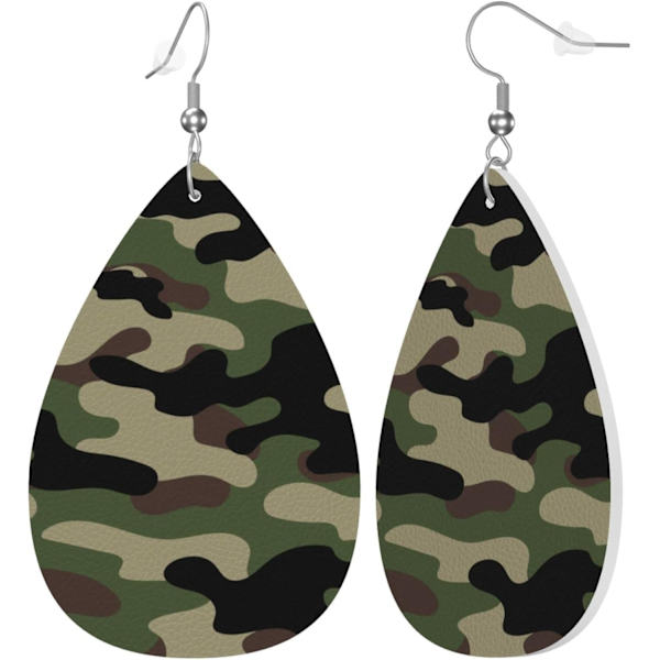 Faux läder tårformade örhängen för tonårsflickor kvinnor drop dangle örhängen present