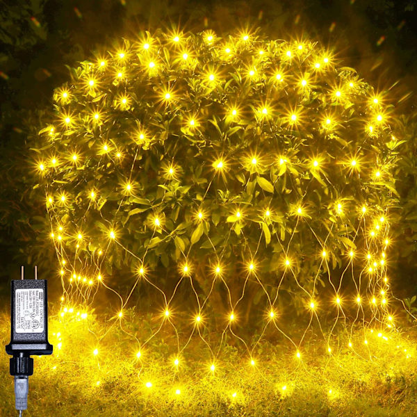 Julgransbelysning ljusslingor utomhus, nätnätbelysning 200 LED-lampor vattentät, för inomhus, gardin, träd, halloween, buske, fest,
