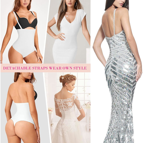 Kvinder Talje Træner Shapewear Thong Bodysuit Sømløs Mave Kontrol Panty Faja