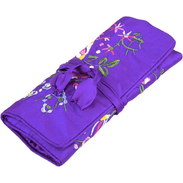 Broderad smyckesväska med rulle