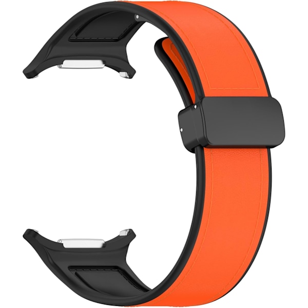 Magnetiska armband kompatibla med   Galaxy Watch Ultra 47mm band, dubbelsidiga Siline/Läderremmar med magnetiskt länklås för Galaxy Watch