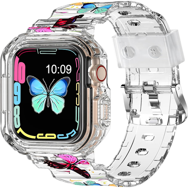 Kompatibel med krystallklare Apple Watch-reimer, 45 mm 44 mm