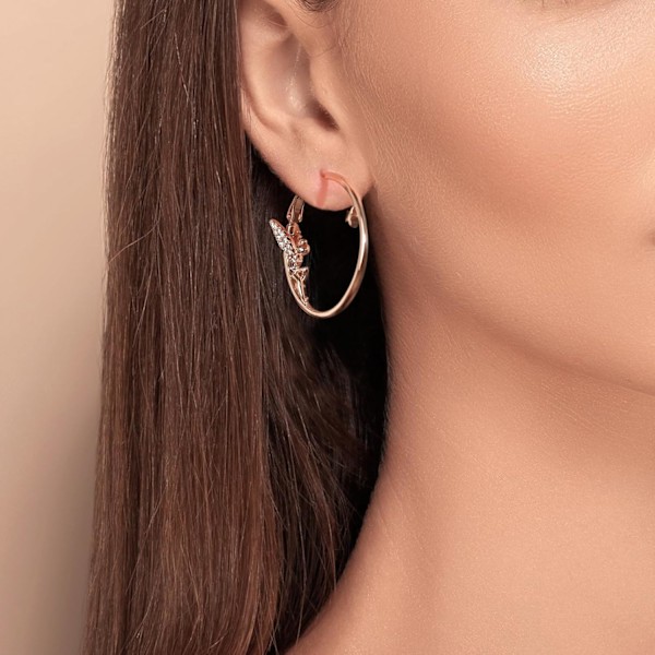 Hoop Øredobber 14K Ekte Gullbelagt Store Hoop Øredobber 30mm Hypoallergen Peter