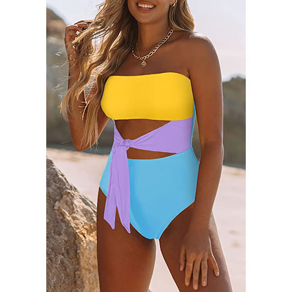 Højt skåret badedragt til kvinder Monokini One Piece