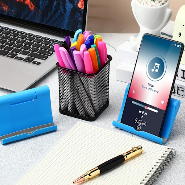 36 st Mobiltelefonställ Hopfällbart Surfplatteställ Justerbart Multi-vinkel Surfplattehållare Kompatibel med Phone 15 14 13 12 11 Pro Xs Xs Max XR 8(Blu