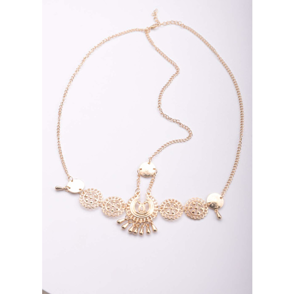 HMetal Chain Jewelry Headband Head Hair Band Tassels Pearl