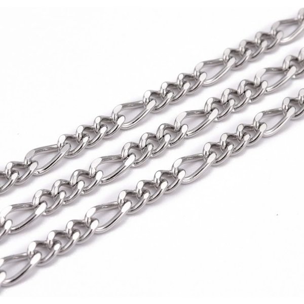 30 fot 304 rostfritt stål osvetsad kedjelänk i bulk för halsband