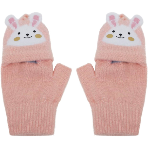 Söta konvertibla vantar vantar - tecknad katt/kanin design