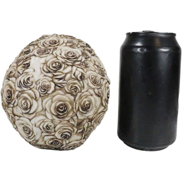 Ebros Day of The Dead Tooled Ornate Floral Skull Figurine DOD Rose Sugar Skulls Statue As Cranium Skeleton Head     Ossuary Macabre Altar Decor