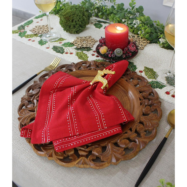 Julservettringar - Set om 8 God Jul Höst Thanksgiving Metall Ren