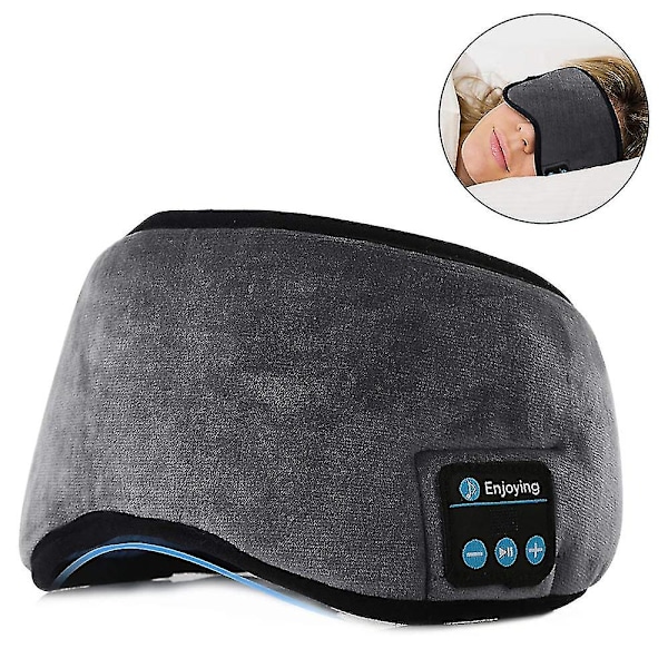 Bluetooth-ögonmask för sömn, 20-28 justerbar Fregenbo Music 3d sovmask Bluetooth, trådlösa sovande hörlurar för sidosovare, handsfre