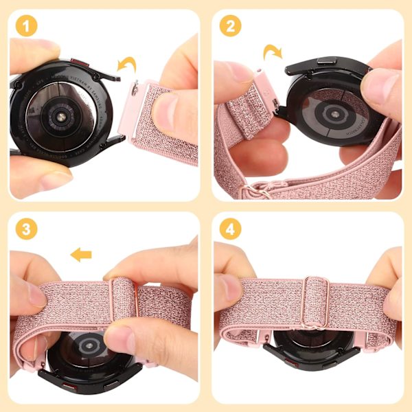 Snabbkoppling Band Shiny Elastiskt Nylon Band Kompatibel med