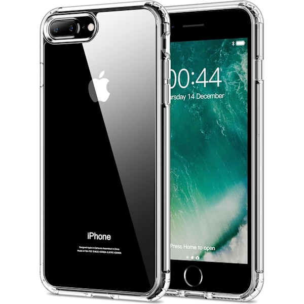 Deksel til iPhone 7 Plus/iPhone 8 Plus 5.5-Ih, Gulner ikke, Fallbeskyttelse, Anti-ripe Gjennomsiktig Hardt Bakside Deksel - Krystallklar Klar
