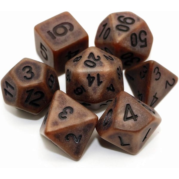 Tärningssats Antik RPG-tärningar för Dungeons and Dragons (D&D) Pathfinder