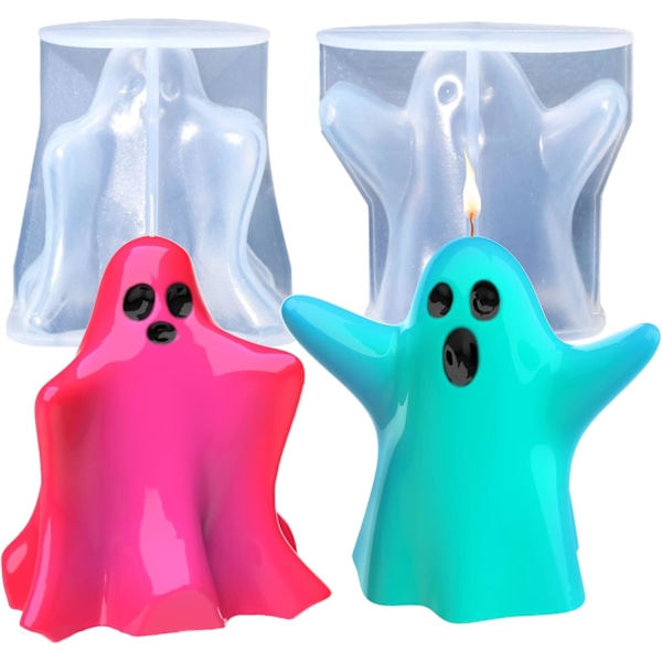 Forme, 2 stk 3D Stor Halloween Spøgelsesform